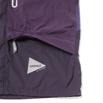 Gramicci x And Wander Patchwork Wind Hoodie Multi Purple - Parasol Store