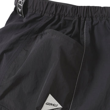 Gramicci x And Wander Patchwork Wind Short Black - Parasol Store