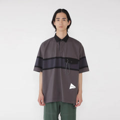 Gramicci x And Wander Tech Rugby Shirt Charcoal - Parasol Store