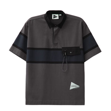Gramicci x And Wander Tech Rugby Shirt Charcoal