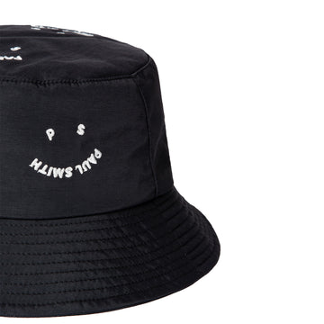 Paul Smith PS Happy Allover Bucket Hat Black