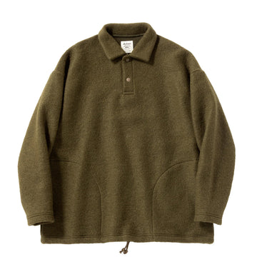 Jackman Wool HIMO Polo Knit Olive