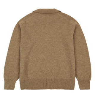 Sunspel Womens Lambswool Polo Mink