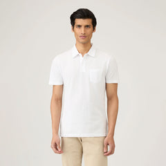 Sunspel Riviera S/S Polo Shirt White - Parasol Store