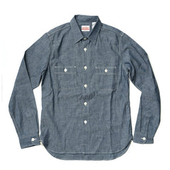 Big John MS003R 5oz Selvedge Chambray L/S Shirt Indigo