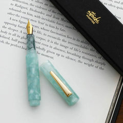 Hightide Attache Marbled Fountain Pen Mint - Parasol Store
