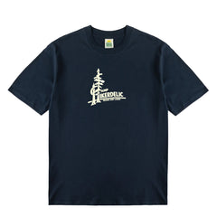 Hikerdelic Camp Logo T-Shirt Navy
