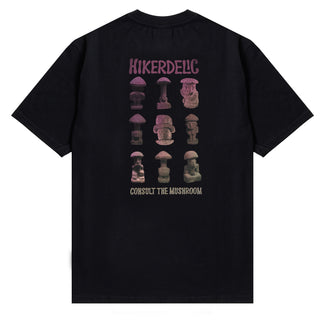 Hikerdelic Consult The Mushroom SS T-Shirt Black - Parasol Store