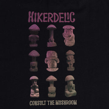 Hikerdelic Consult The Mushroom SS T-Shirt Black - Parasol Store