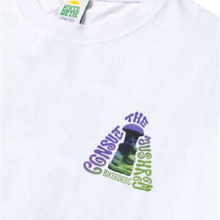 Hikerdelic Consult The Mushroom SS T-Shirt White - Parasol Store