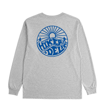 Hikerdelic Core Logo LS T-Shirt Grey Marl