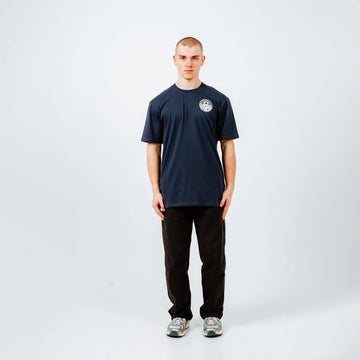 Hikerdelic Core Logo SS T-Shirt White / Navy