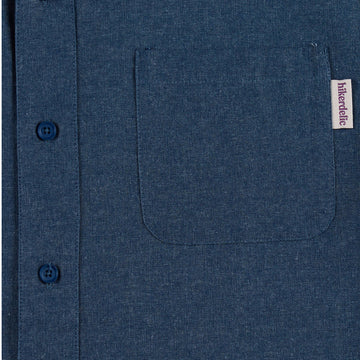 Hikerdelic Downtime Chambray Shirt Indigo Blue - Parasol Store