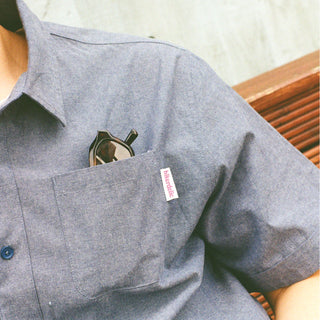 Hikerdelic Downtime Chambray Shirt Indigo Blue - Parasol Store