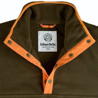 Hikerdelic Drifter Fleece Olive / Orange - Parasol Store