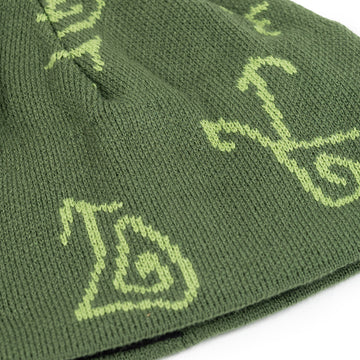 Hikerdelic Petroglyph Skull Beanie Forest Green - Parasol Store