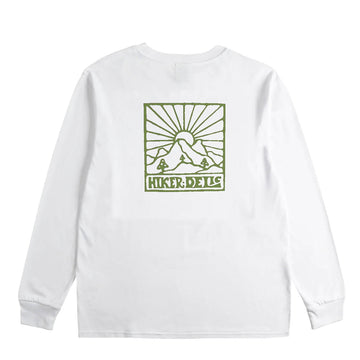 Hikerdelic Quad Logo LS T-Shirt White - Parasol Store