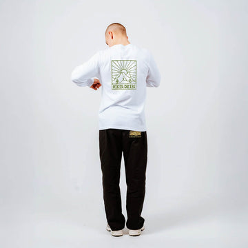 Hikerdelic Quad Logo LS T-Shirt White - Parasol Store