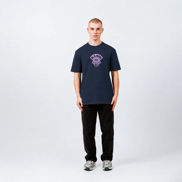 Hikerdelic Radio Logo SS T-Shirt Navy