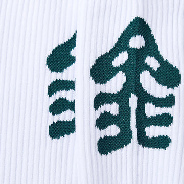 Hikerdelic Trip Socks White / Dark Green - Parasol Store