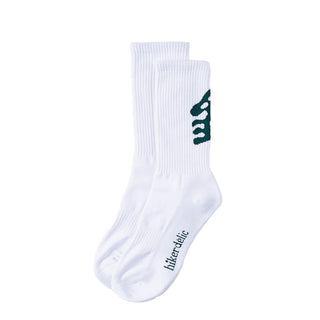 Hikerdelic Trip Socks White / Dark Green - Parasol Store