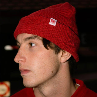 Hikerdelic Hikerdelic Waffle Beanie Hat Red - Parasol Store