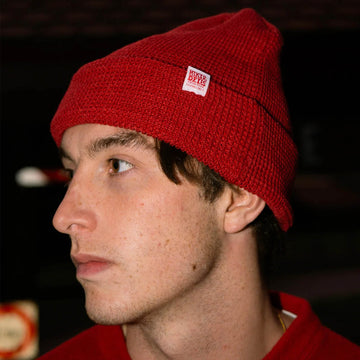 Hikerdelic Hikerdelic Waffle Beanie Hat Red - Parasol Store