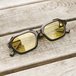 Hikerdelic x MessyWeekend Anthony Sunglasses Brown Yellow - Parasol Store