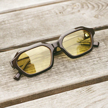 Hikerdelic x MessyWeekend Anthony Sunglasses Brown Yellow - Parasol Store