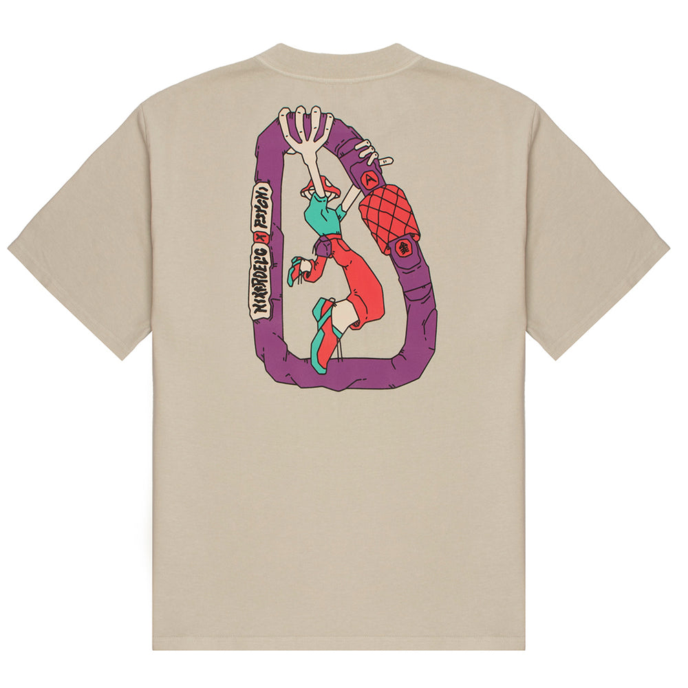 Hikerdelic x Psychi Hang on SS T-Shirt Off White - Parasol Store