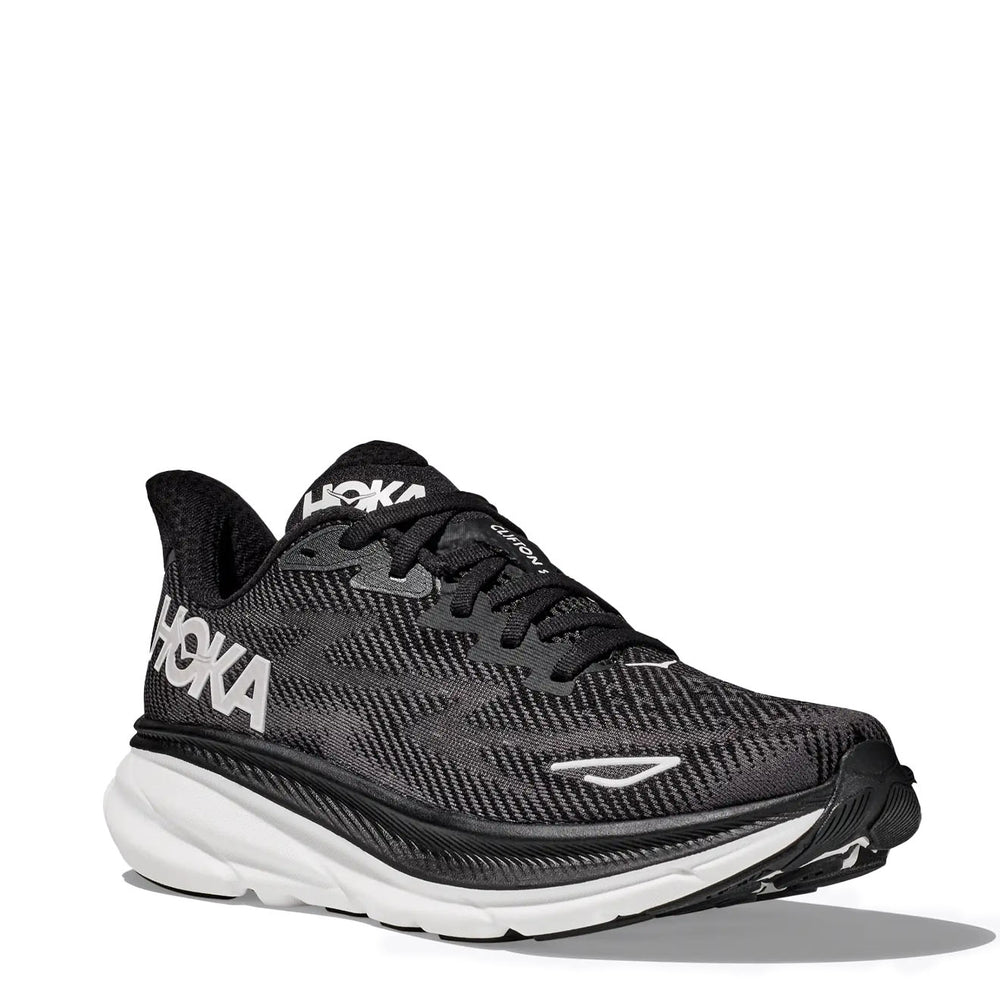 Hoka Clifton 9 Trainer Black / White - Parasol Store