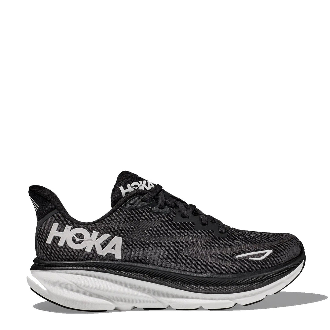 Hoka Clifton 9 Trainer Black / White - Parasol Store