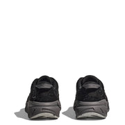 Hoka Elite Terrain System Clifton L Suede Trainer Black / Satellite Grey - Parasol Store