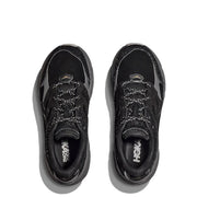 Hoka Elite Terrain System Clifton L Suede Trainer Black / Satellite Grey - Parasol Store