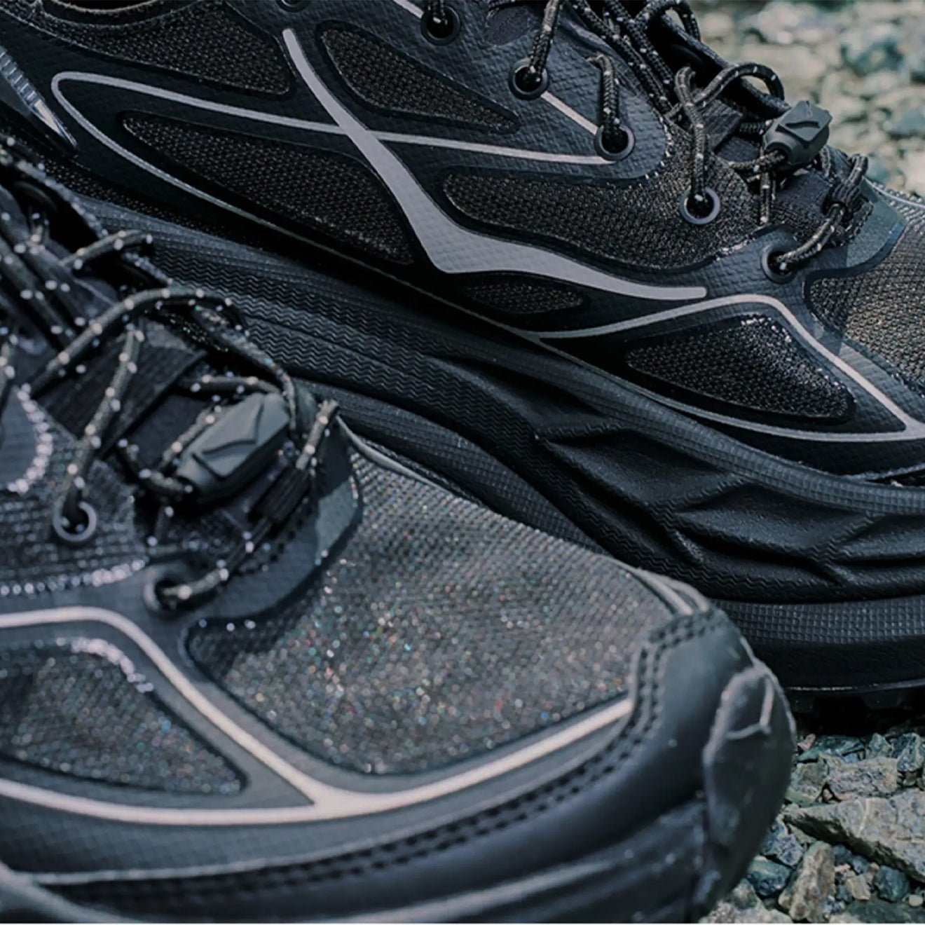 Hoka Stinson One7 Trainer Black / Silver – Parasol Store