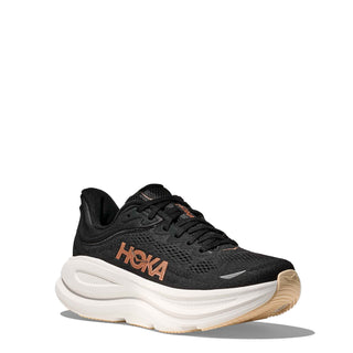 Hoka Womens Bondi 9 Trainer Black / Rose Gold - Parasol Store