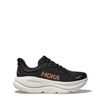 Hoka Womens Bondi 9 Trainer Black / Rose Gold - Parasol Store