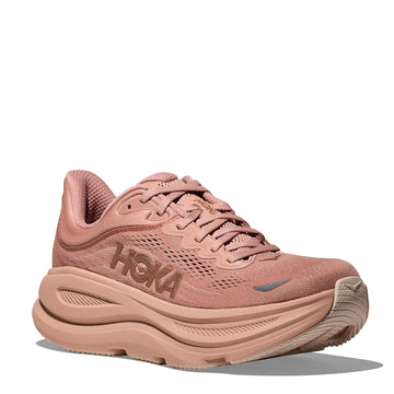 Hoka Womens Bondi 9 Trainer Sienna / Rose Gold - Parasol Store