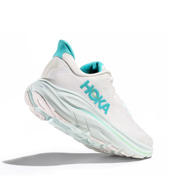 Hoka Womens Clifton 10 Trainer White / Cielo Blue - Parasol Store