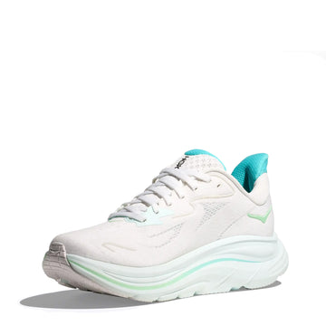 Hoka Womens Clifton 10 Trainer White / Cielo Blue - Parasol Store