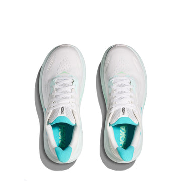 Hoka Womens Clifton 10 Trainer White / Cielo Blue - Parasol Store