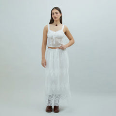 House of Sunny Blossom Skirt Ivory