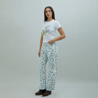 House of Sunny Hydrangea Baby Tee White - Parasol Store