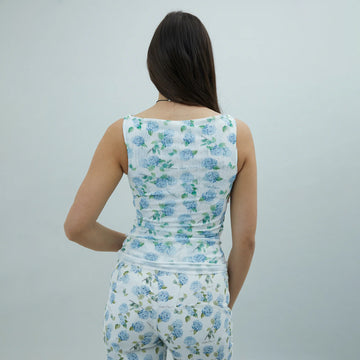 House of Sunny Hydrangea Double Layer Mesh Top Soft Blue - Parasol Store