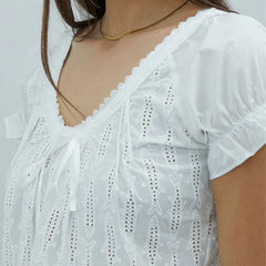 House of Sunny Sea Breeze Cotton Top Ivory