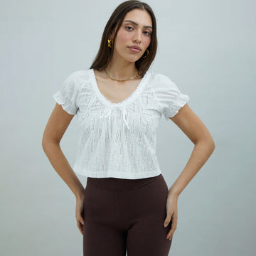 House of Sunny Sea Breeze Cotton Top Ivory