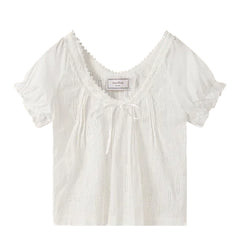 House of Sunny Sea Breeze Cotton Top Ivory