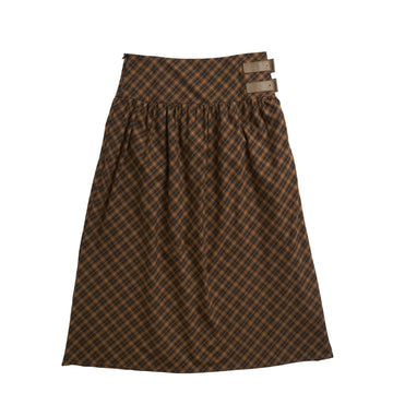 House of Sunny Womens Check Buckle Skirt Multi Check
