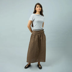 House of Sunny Womens Check Buckle Skirt Multi Check