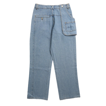House of Sunny Womens Cowboy Denim Jeans Mid Blue Wash